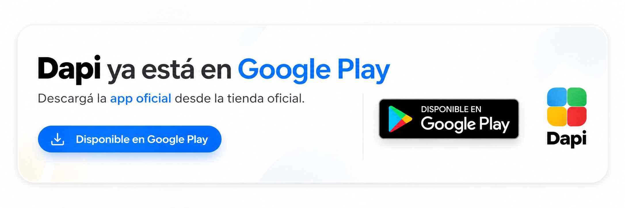 Dapi ya está disponible en Google Play